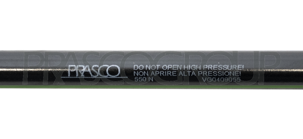 AMORTIGUADOR DE MALETERO DERECHO/IZQUIERDO PORTON TRASERO - 550 N - L 480 mm - C 200 mm - Ø 18 mm - Ø 8 mm