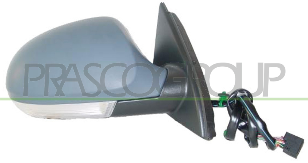 ESPEJO DERECHO ELECTRICO-TERMICO-IMPRIMADO-ABATIBLE-CON SONDA-CON LUZ CORTESIA-CONVEXO/CROMADO 16H9P
