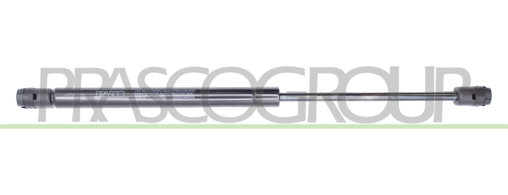 TAILGATE GAS SPRING RIGHT/LEFT - 390 N - L 375 mm - S 150 mm - Ø 18 mm - Ø 8 mm