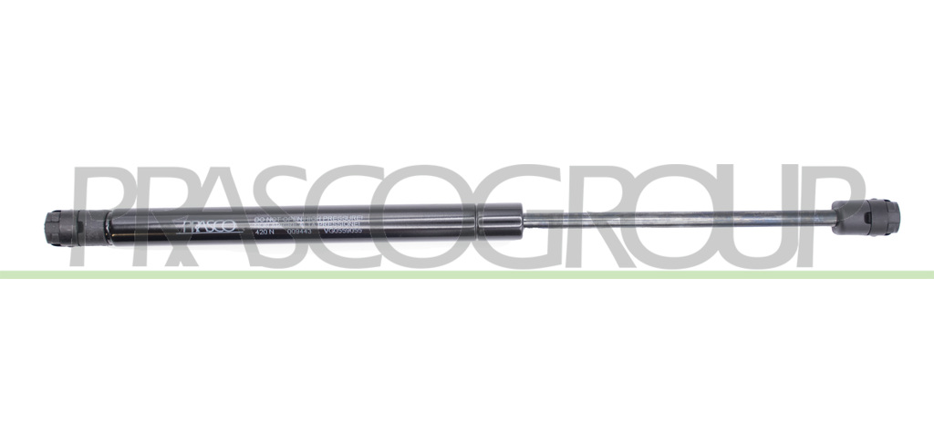 TAILGATE GAS SPRING RIGHT/LEFT - 420 N - L 366 mm - S 229 mm - Ø 18 mm - Ø 8 mm