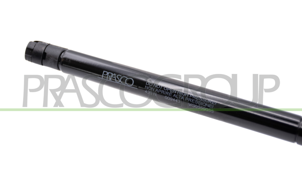 TAILGATE GAS SPRING RIGHT/LEFT - 420 N - L 366 mm - S 229 mm - Ø 18 mm - Ø 8 mm