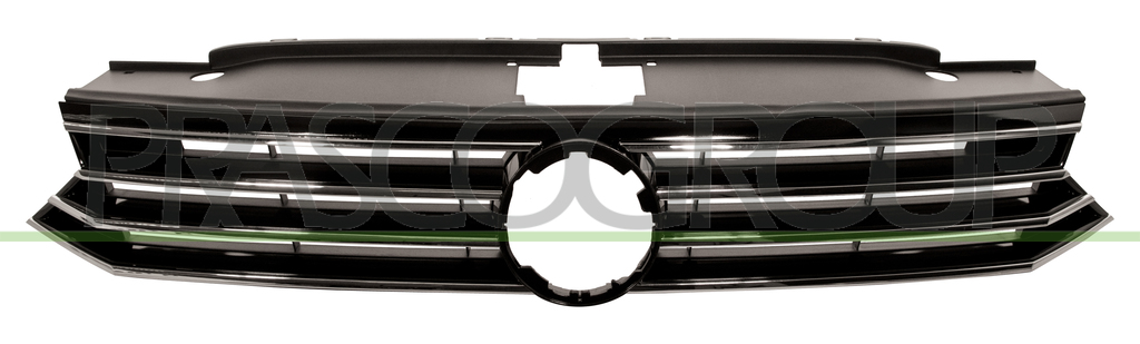 RADIATOR GRILLE-OPEN-BLACK-GLOSSY-WITH CHROME MOLDING