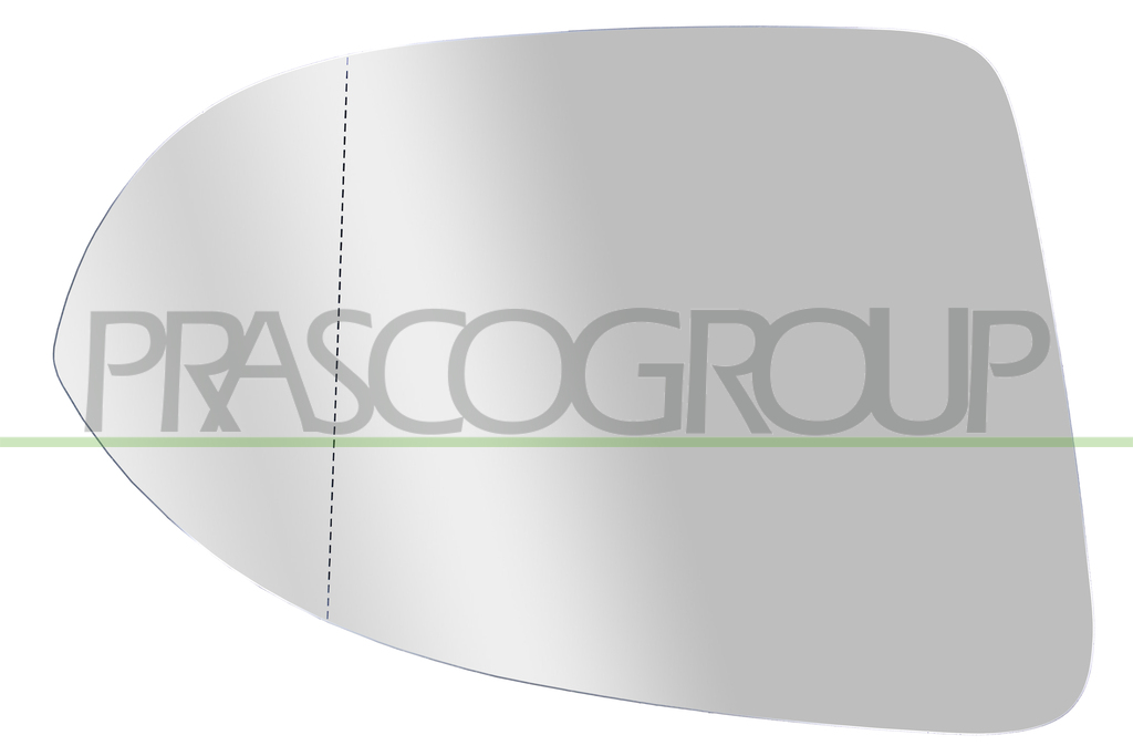 MIRROR GLASS BASE RIGHT-HEATED-CONVEX