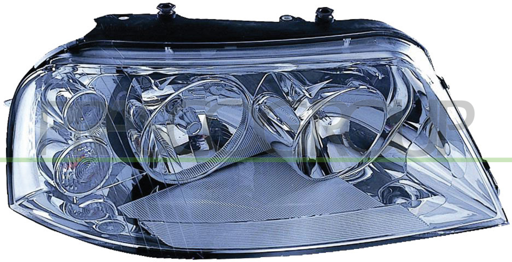 HEADLAMP RIGHT H1+H7 ELECTRIC-WITH MOTOR-CHROME