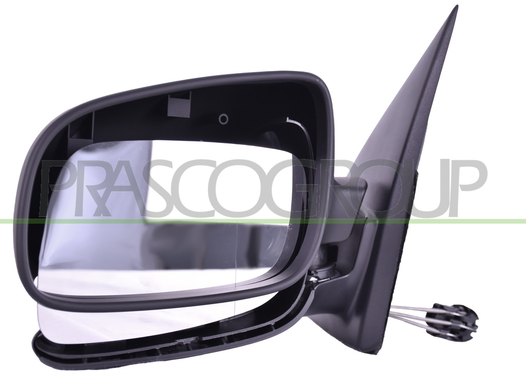 DOOR MIRROR LEFT-WITH CABLE-BLACK-WITH BIG HOUSING-ASPHERICAL MOD. 01 >
