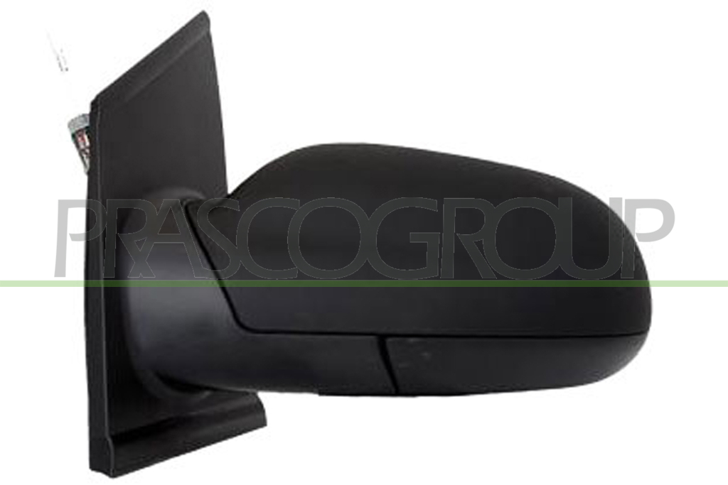 DOOR MIRROR LEFT-CABLE-BLACK-ASPHERICAL-CHROME