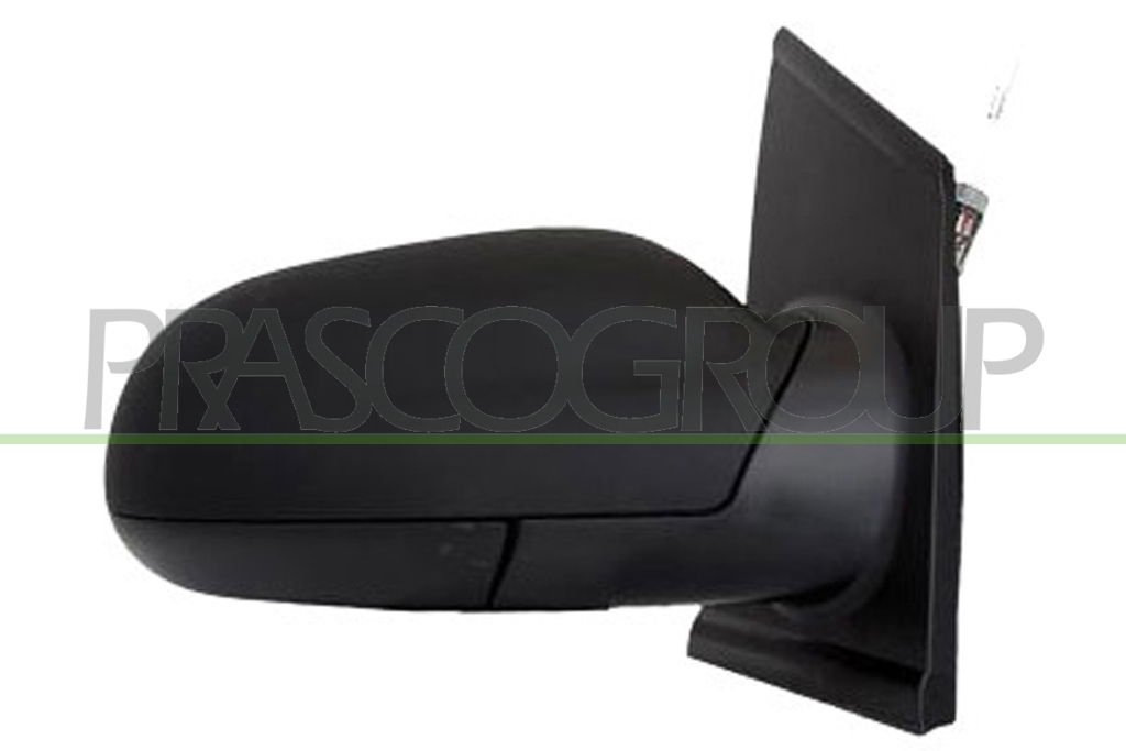 DOOR MIRROR RIGHT-ELECTRIC-BLACK-HEATED-CONVEX-CHROME