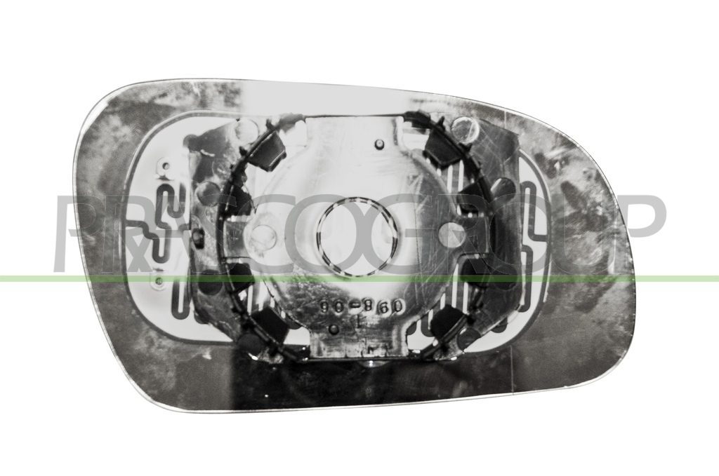 MIRROR GLASS BASE LEFT-HEATED-ASPHERICAL-CHROME