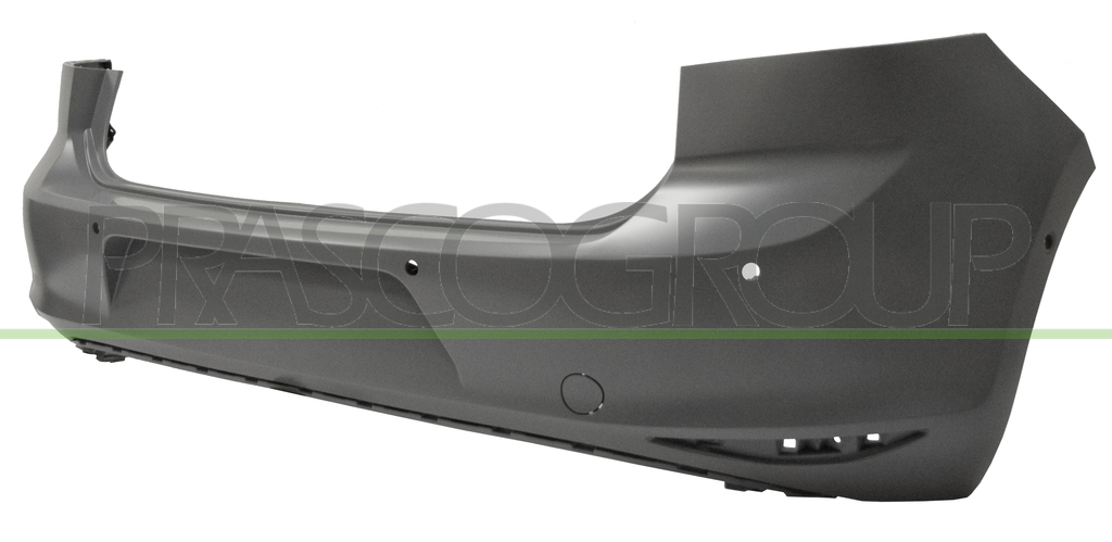 REAR BUMPER-PRIMED-WITH PDC+SENSOR HOLDERS-WITH PARK ASSIST-WITH TOW HOOK COVER