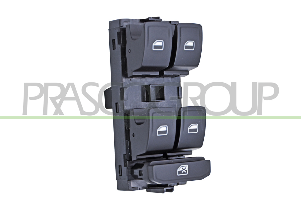 FRONT LEFT DOOR WINDOW REGULATOR PUSH-BOTTON PANEL-BLACK-4 SWITCHES-10 PINS