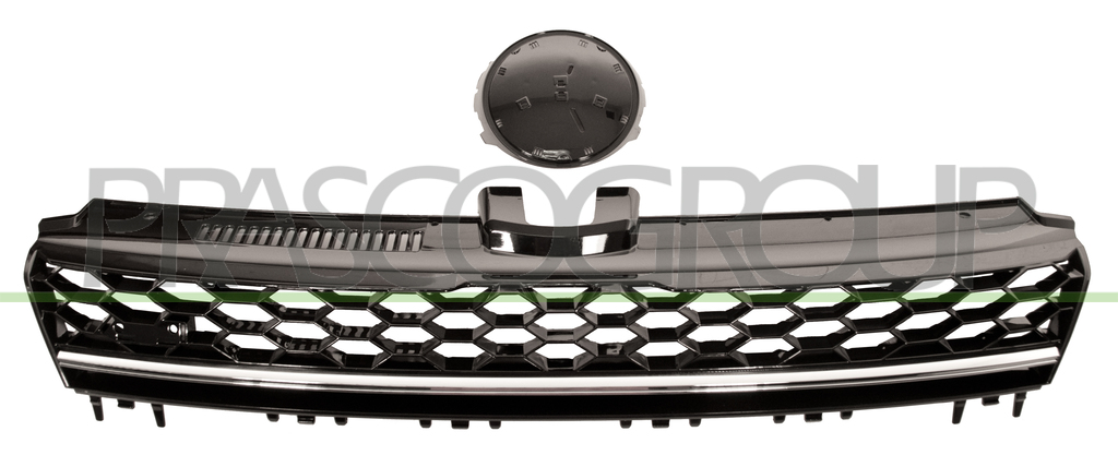 RADIATOR GRILLE-BLACK-WITH CHROME MOLDING MOD. GTD