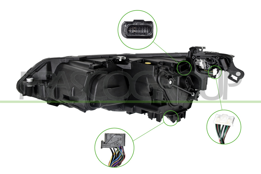 PROIETTORE DESTRO-ELETTRICO-CON MOTORE-CROMATO-LED-VERSIONE VALEO