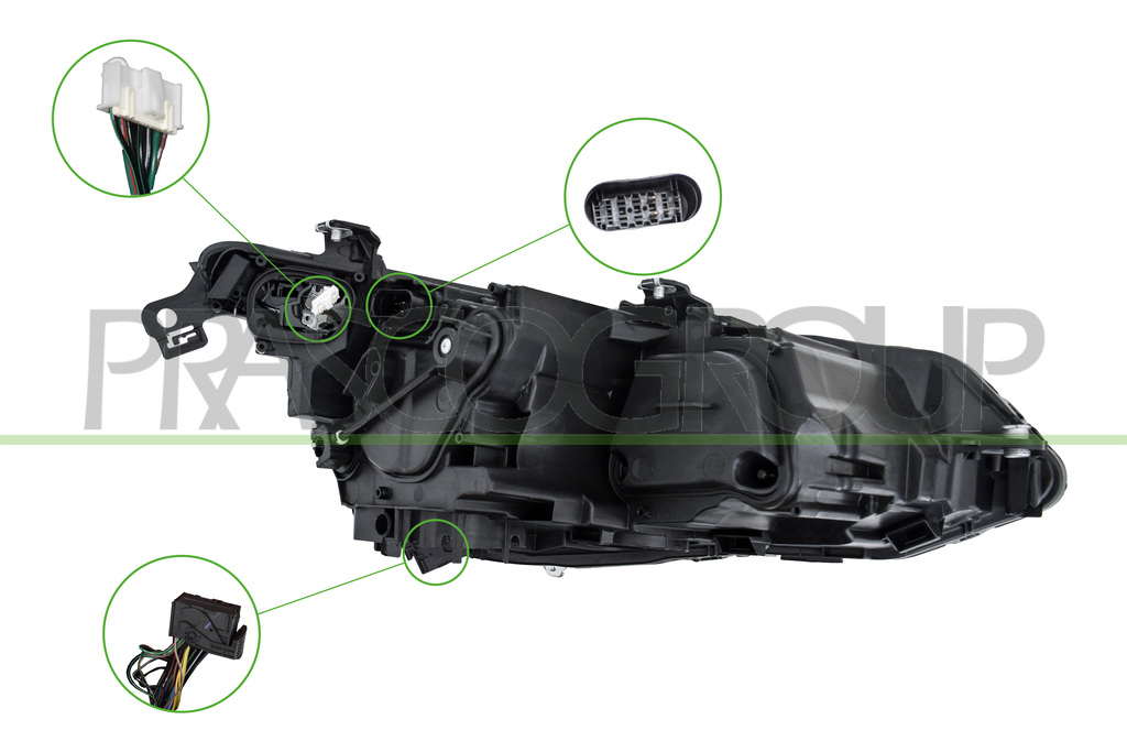 PROIETTORE SINISTRO-ELETTRICO-CON MOTORE-NERO-LED-VERSIONE VALEO MOD. ALLTRACK