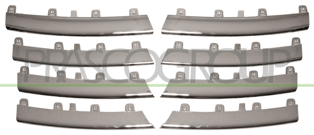 JEU DE MOULURES DE CALANDRE CHROME' (8 PCS)
