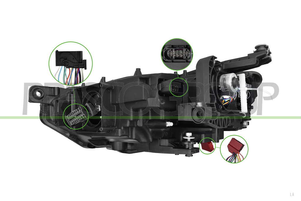 PHARE DROIT-ELECTRIQUE-AVEC MOTEUR-SANS UNITE' DE CONTROL-FULL LED-MONTAGE VALEO
