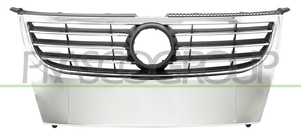 RADIATOR GRILLE-BLACK-WITH CHROME MOLDINGS-WITH CHROME FRAME