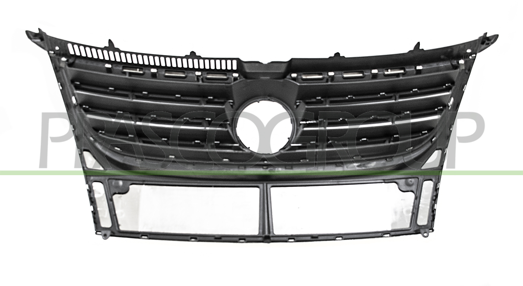 RADIATOR GRILLE-BLACK-WITH CHROME MOLDINGS-WITH CHROME FRAME