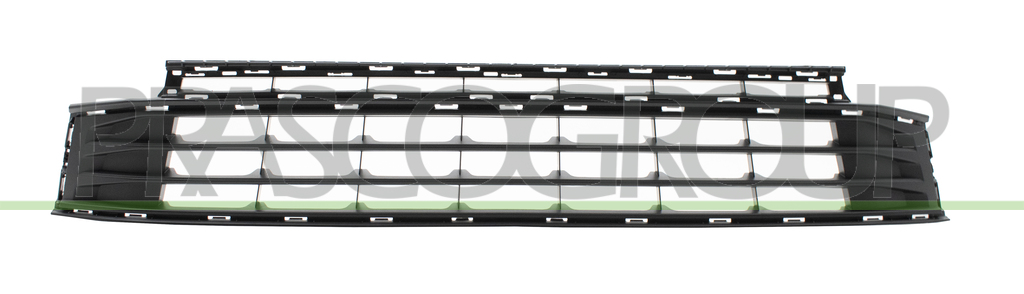 GRIGLIA PARAURTI ANTERIORE-CENTRALE-NERA-CON FORI MODANATURA-CENTRALE-APERTA AI LATI