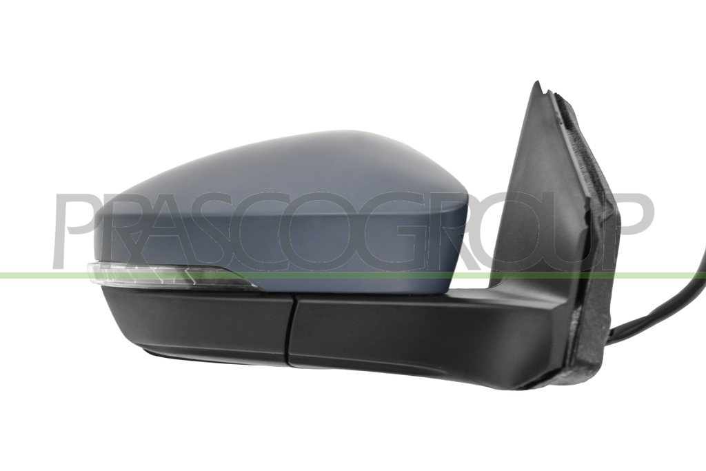 DOOR MIRROR RIGHT-ELECTRIC-HEATED-PRIMED-WITH LAMP-WITH BLIS-CONVEX-8 PINS
