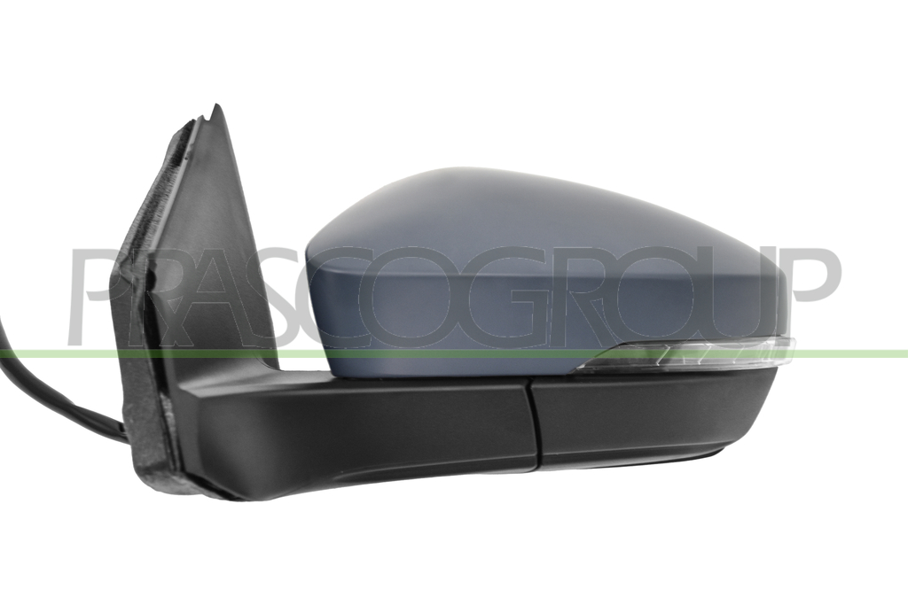 DOOR MIRROR LEFT-ELECTRIC-HEATED-PRIMED-WITH LAMP-WITH BLIS-ASPHERICAL-8 PINS