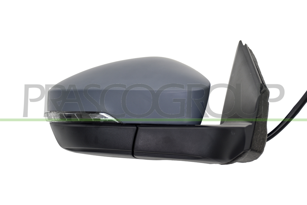 DOOR MIRROR RIGHT-ELECTRIC-PRIMED-HEATED-FOLDABLE-WITH LAMP-WITH MEMORY-CONVEX-12 PINS