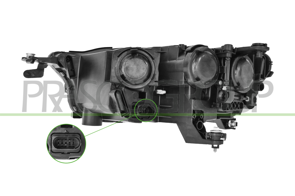OPTICA DERECHA H7+H7-ELECTRICA-CON MOTOR-MONTAJE VALEO