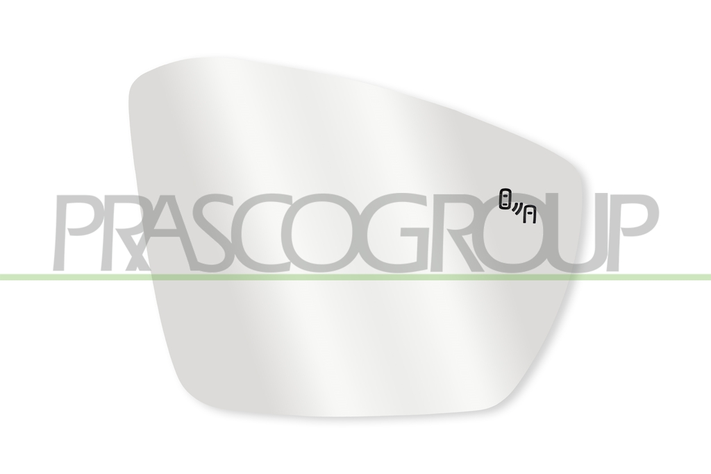 MIRROR GLASS BASE RIGHT-HEATED-WITH BLIS-CONVEX