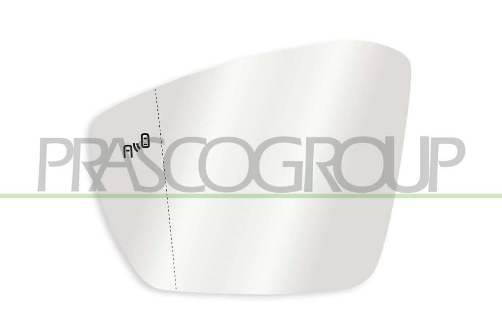 MIRROR GLASS BASE LEFT-HEATED-WITH BLIS-ASPHERICAL