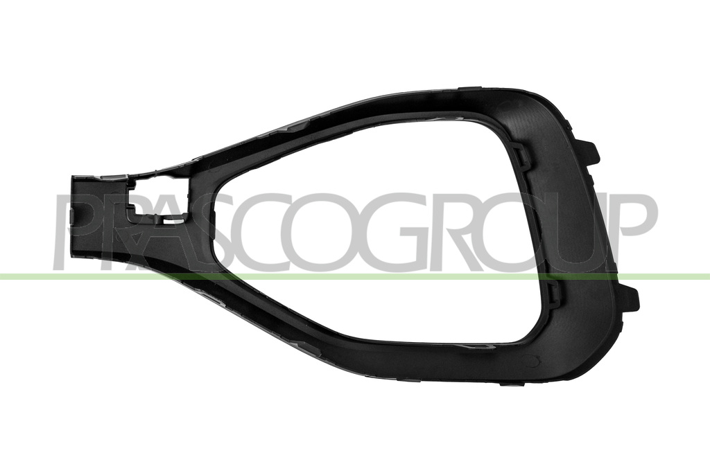 MOLDURA DERECHA PARACHOQUES DELANTERO-NEGRA-BRILLANTE