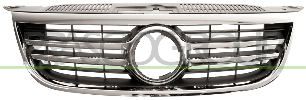 RADIATOR GRILLE BLACK-WITH CHROME MOLDINGS-WITH CHROME FRAME