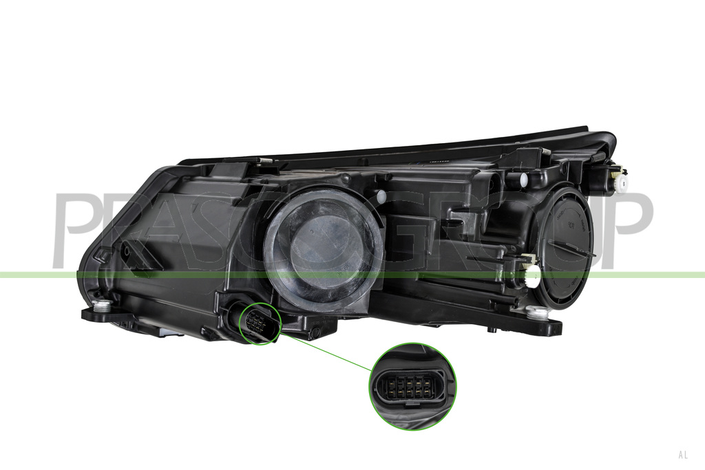 HEADLAMP RIGHT H7+H15 ELECTRIC-WITH MOTOR-WITH DAY RUNNING LIGHT
