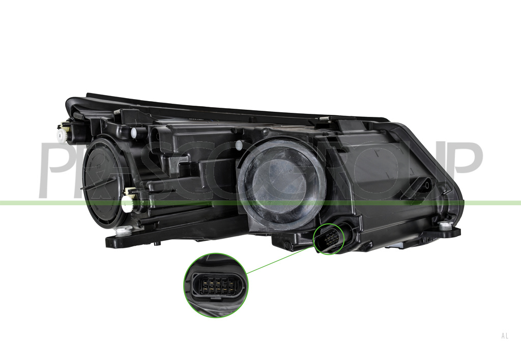 PROIETTORE SINISTRO H7+H15-ELETTRICO-CON MOTORE-CON LUCE DIURNA