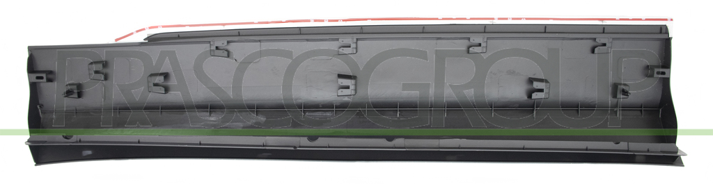 FRONT RIGHT DOOR MOLDING-BLACK-TEXTURED FINISH-WITH CHROME PROFILE HOLES-WITH BI-ADHESIVE