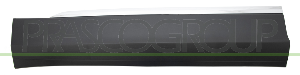FRONT LEFT DOOR MOLDING-BLACK-TEXTURED FINISH-WITH CHROME PROFILE HOLES-WITH BI-ADHESIVE