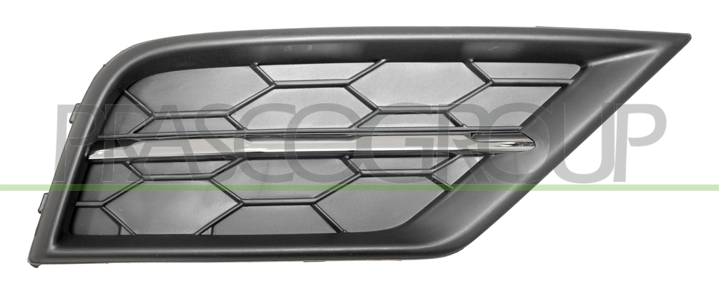 FRONT BUMPER GRILLE RIGHT-UPPER-WITH CHROME MOLDING