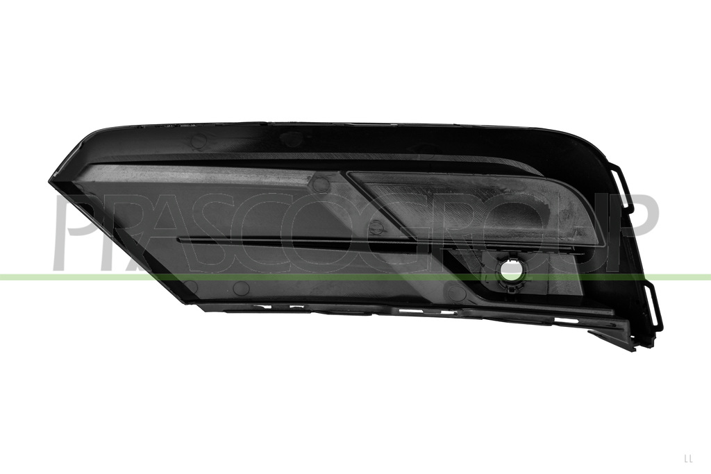 GRILLE SUPERIEURE DROITE DE PARE-CHOCS AVANT NOIR-BRILLANTE AVEC TROU RADAR+SUPPORT CAPTEUR