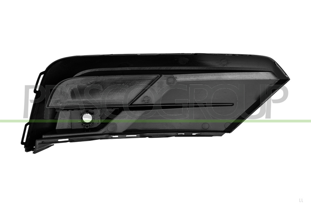 GRILLE SUPERIEURE GAUCHE DE PARE-CHOCS AVANT NOIR-BRILLANTE AVEC TROU RADAR+SUPPORT CAPTEUR