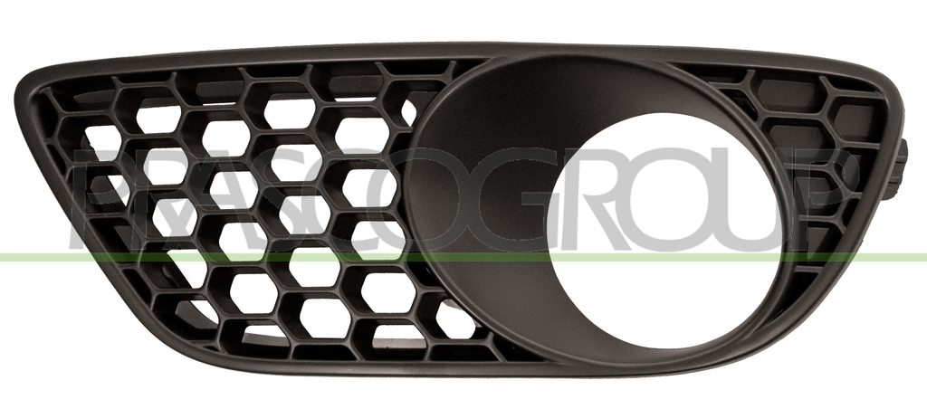BUMPER GRILLE LEFT-BLACK-TEXTURED FINISH-WITH FOG LAMP HOLE MOD. R50