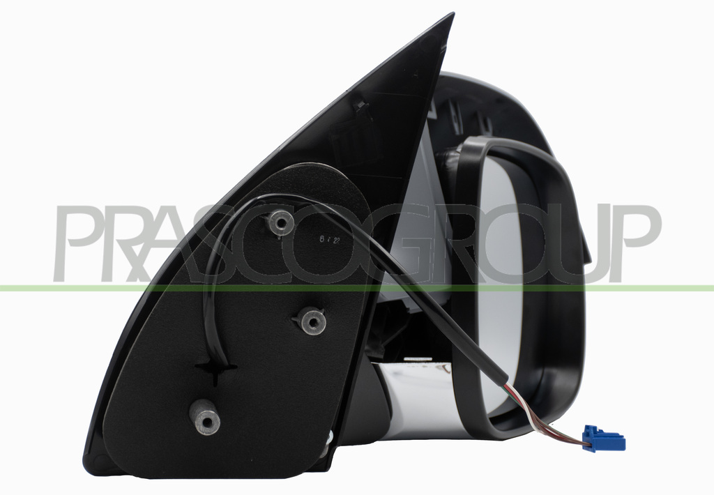 ESPEJO DERECHO ELECTRICO-TERMICO-IMPRIMADO-CON CARCASA CROMADA-CONVEXO/CROMADO