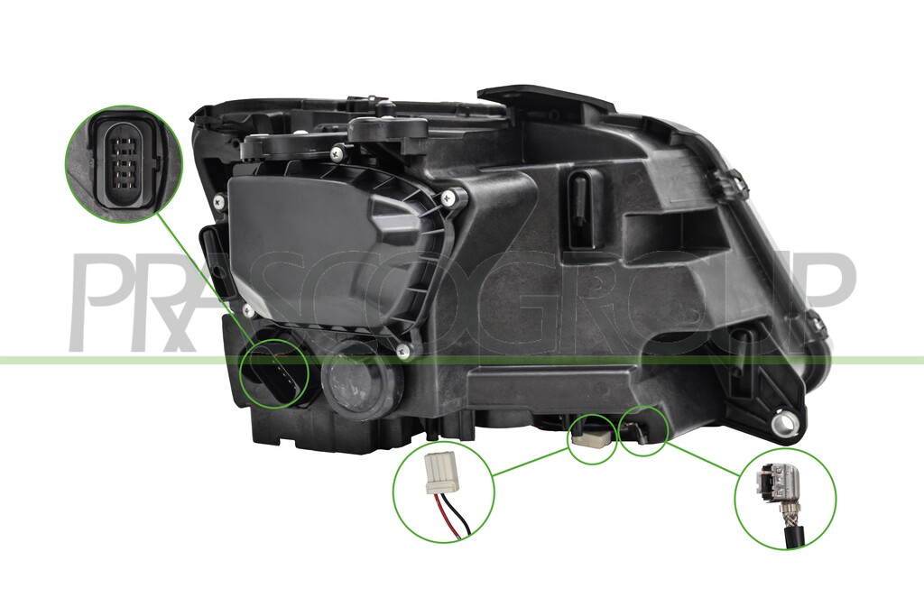 HEADLAMP LEFT-ELECTRIC-WITH MOTOR-WITH DAY RUNNING LIGHT-LED