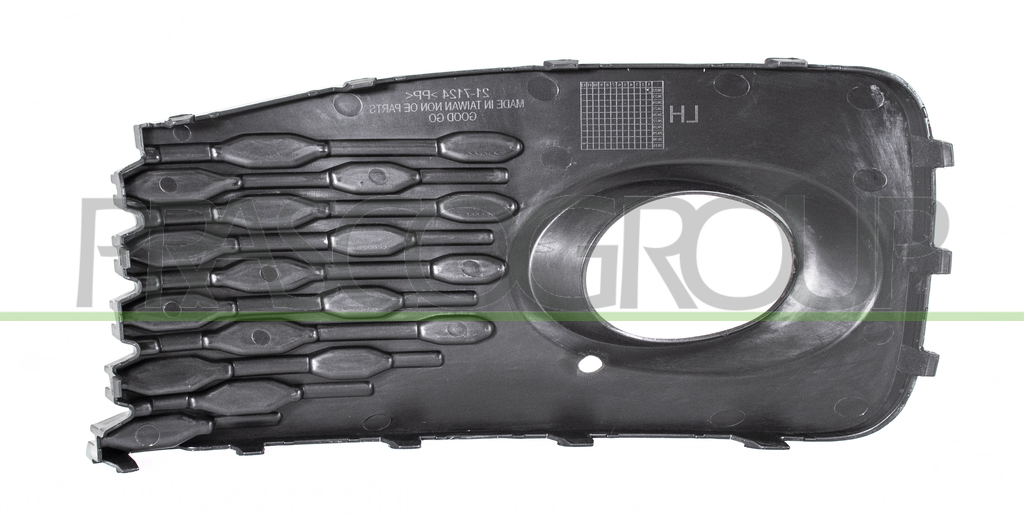 BUMPER GRILLE RIGHT-BLACK-TEXTURED FINISH-WITH FOG LAMP HOLE