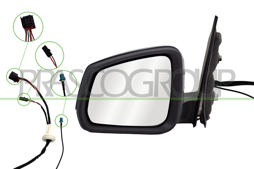 ESPEJO IZQUIERDO-ELECTRICO-IMPRIMADO-TERMICO-ABATIBLE-CON ANTENA-CONVEXO-7 PINES