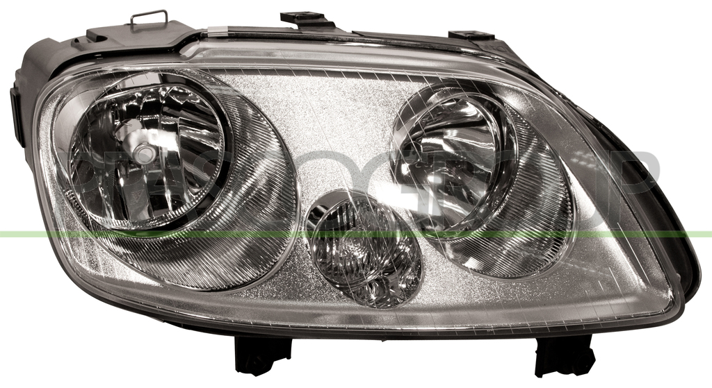 HEADLAMP RIGHT H1+H7 ELECTRIC-WITHOUT MOTOR-CHROME