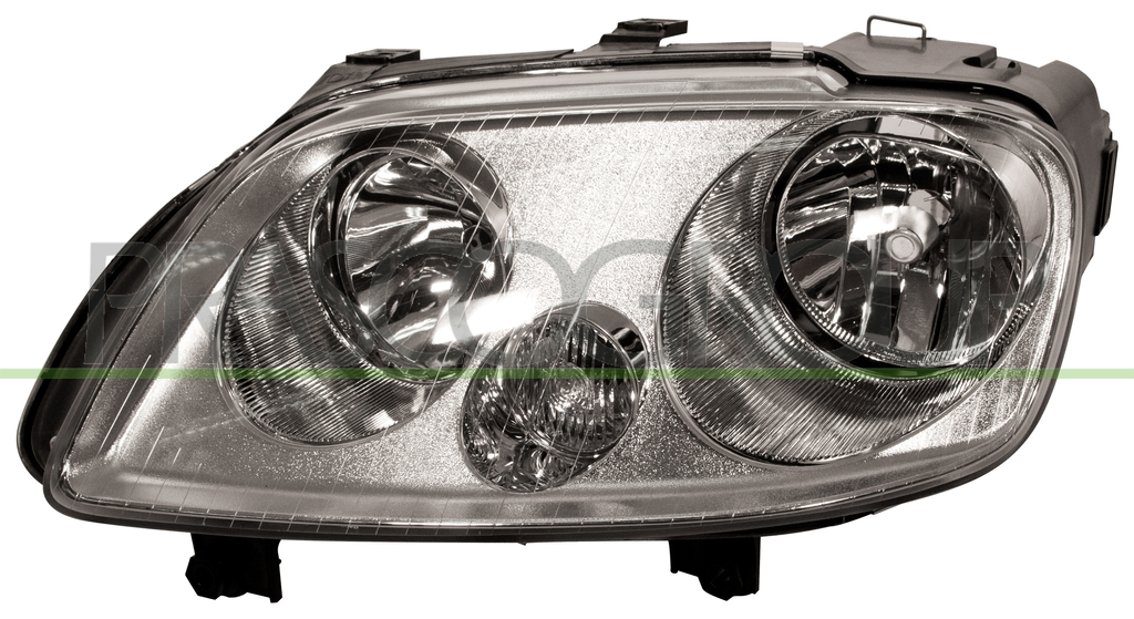 HEADLAMP LEFT H1+H7 ELECTRIC-WITHOUT MOTOR-CHROME