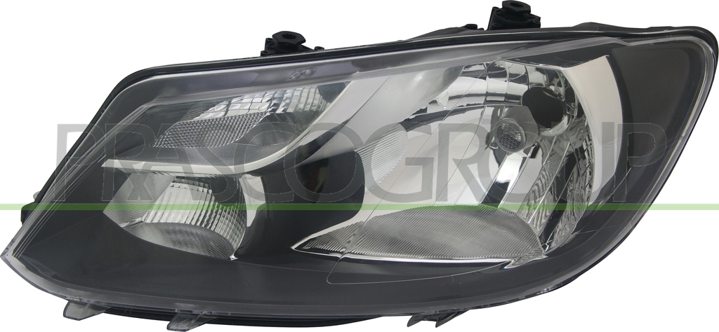 HEADLAMP LEFT H4 ELECTRIC-WITH MOTOR-CHROME RIM (HELLA TYPE)