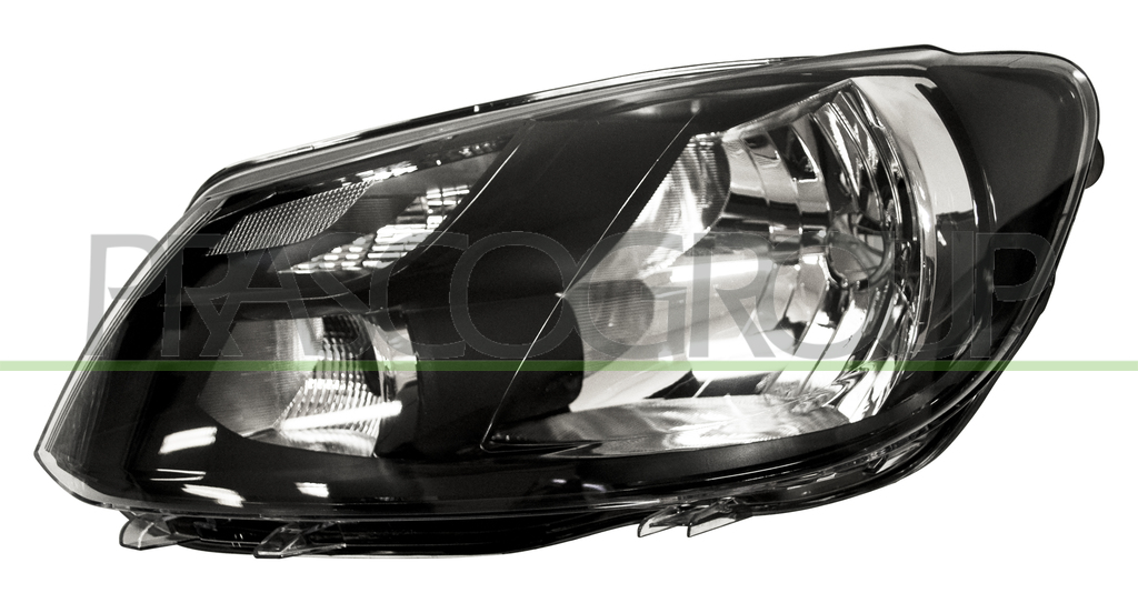HEADLAMP LEFT H4 ELECTRIC-WITH MOTOR-BLACK