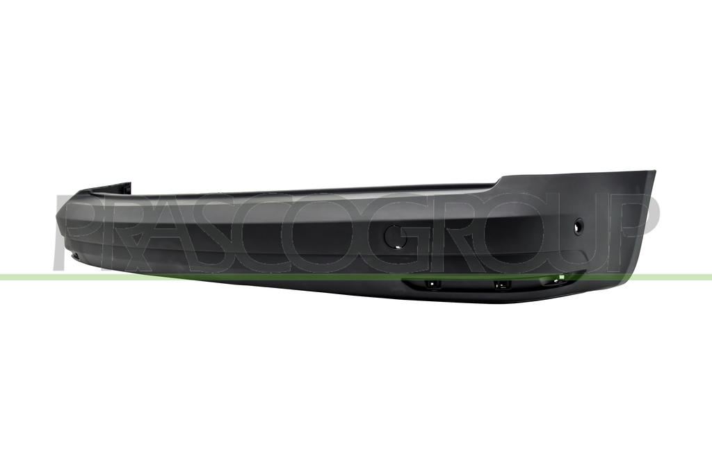 REAR BUMPER-BLACK-TEXTURED FINISH-WITH TOW HOOK COVER-WITH PARK ASSIST HOLES+SUPPORTS  MOD. SHORT NOSE VERSION