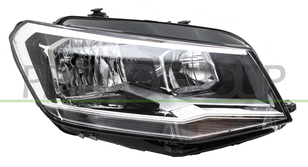 HEADLAMP RIGHT H7+H21 ELECTRIC-WITH MOTOR-BLACK