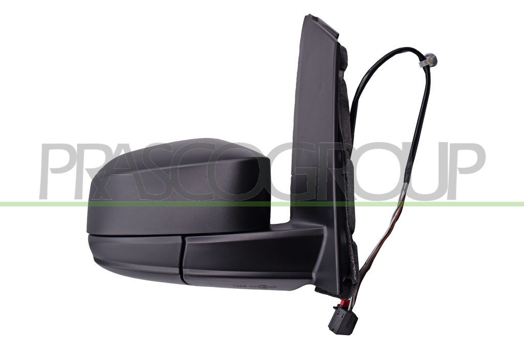 ESPEJO DERECHO ELECTRICO-NEGRO-TERMICO-CONVEXO/CROMADO-5 PINES