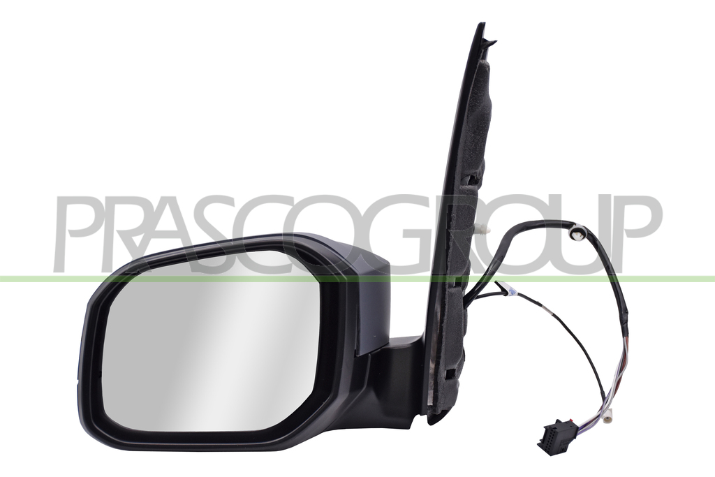 DOOR MIRROR LEFT-ELECTRIC-HEATED-PRIMED-FOLDABLE-ASPHERICAL/CHROME-7 PINS